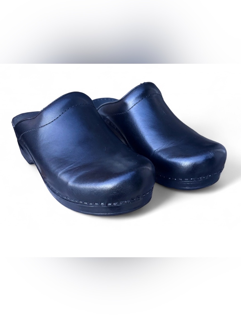 Dansko Women's Black Leather Clog Mules Sz 39/ 8-8.5 Casual Workwear Comfort
